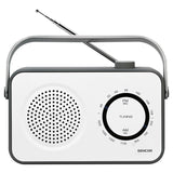 Radio Portabil Cauciucat Alb Sencor cu radio FM si AUX