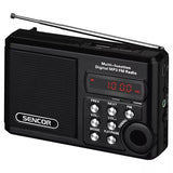 Radio Portabil Micro Negru Sencor cu radio FM, baterie reincarcabila, USB si Card SD