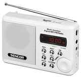 Radio Portabil Micro Alb Sencor cu radio FM, baterie reincarcabila, USB si Card SD