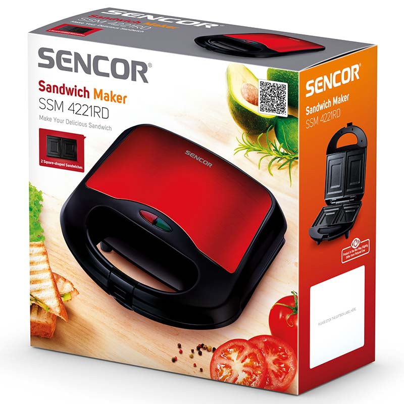 Sandwich Maker Rosu Sencor