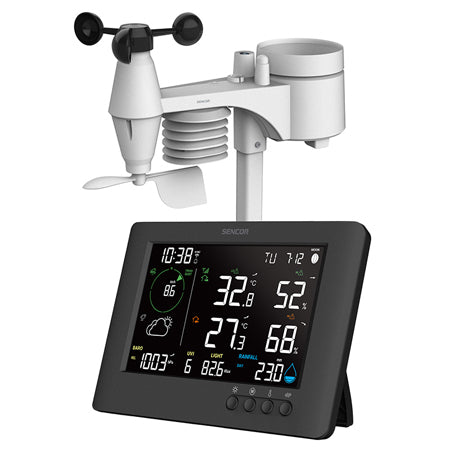Statie Meteo Profesionala WiFi 7 in 1 Sencor cu alarma, Internet WiFi si baterie reincarcabila