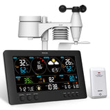Statie Meteo Profesionala WiFi Senc Sws 12500 cu alarma, Internet WiFi si baterie reincarcabila