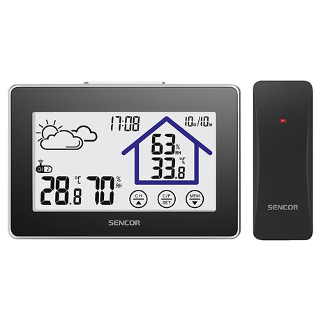 Statie Meteo Sencor Sws 2999 cu alarma, afisaj LCD si baterie reincarcabila