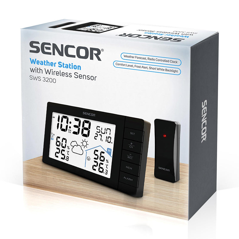 Statie Meteo Sencor Sws 3200 cu alarma si baterie reincarcabila