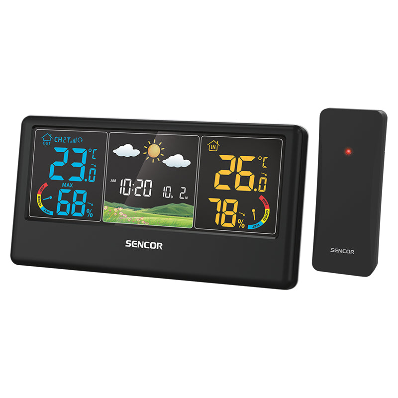 Statie Meteo B Sencor Sws 4100 cu alarma, afisaj LCD si baterie reincarcabila