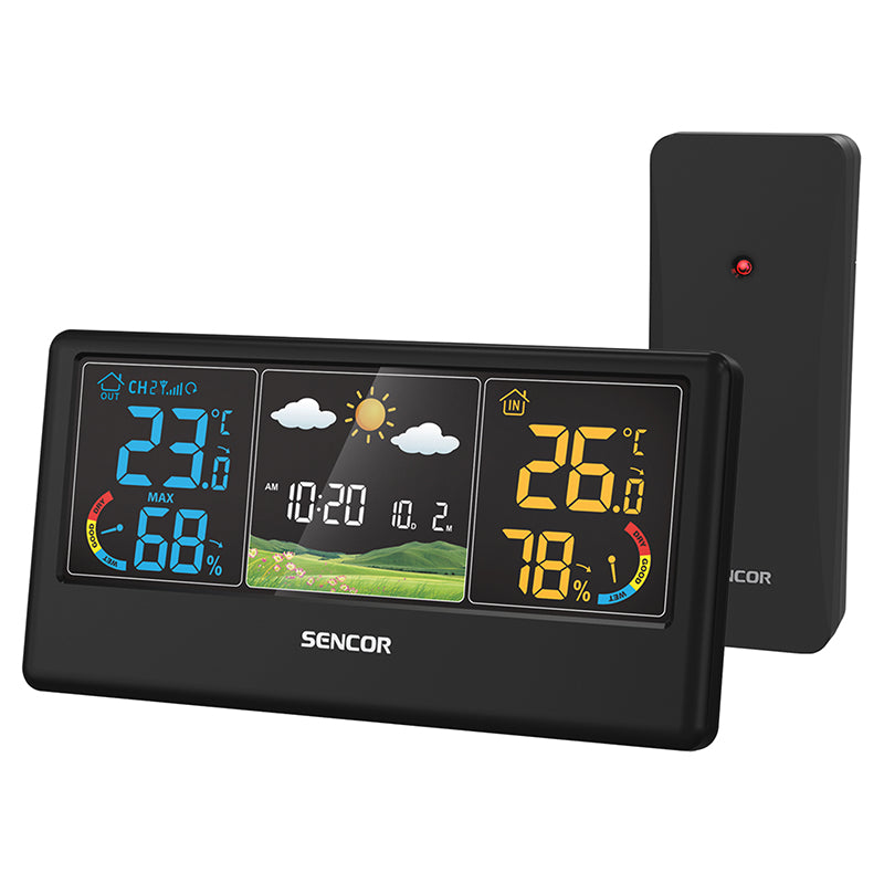 Statie Meteo B Sencor Sws 4100 cu alarma, afisaj LCD si baterie reincarcabila