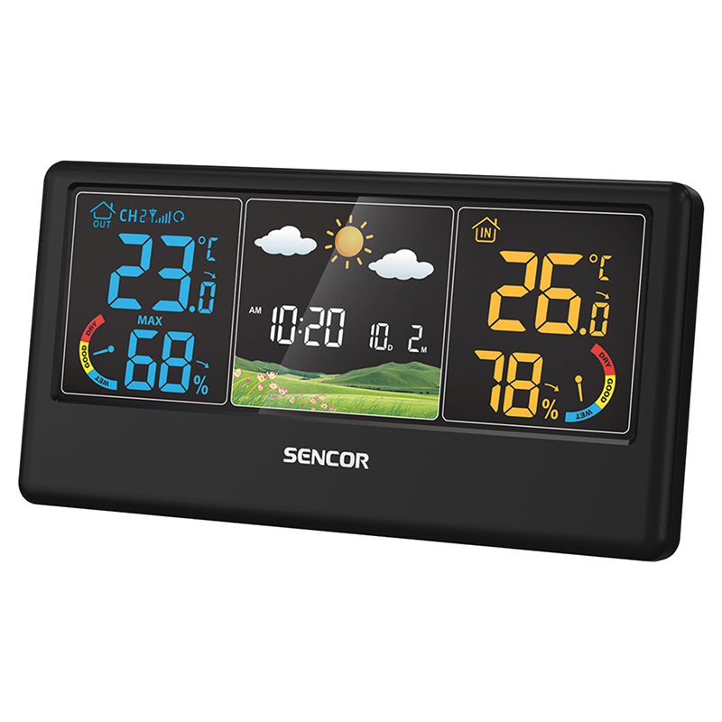 Statie Meteo B Sencor Sws 4100 cu alarma, afisaj LCD si baterie reincarcabila