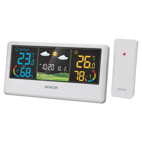Statie Meteo W Sencor Sws 4100 cu alarma, afisaj LCD si baterie reincarcabila