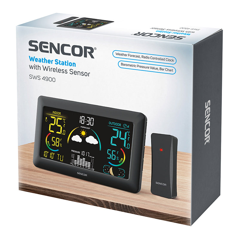 Statie Meteo Sencor Sws 4900 cu alarma si baterie reincarcabila