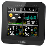 Statie Meteo Sencor Sws 5800 cu alarma, afisaj LCD si baterie reincarcabila