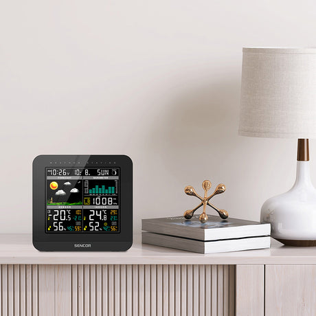 Statie Meteo Sencor Sws 5800 cu alarma, afisaj LCD si baterie reincarcabila