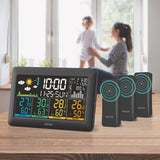 Statie Meteo 3 Senzori Sencor Sws 6300 cu alarma si baterie reincarcabila