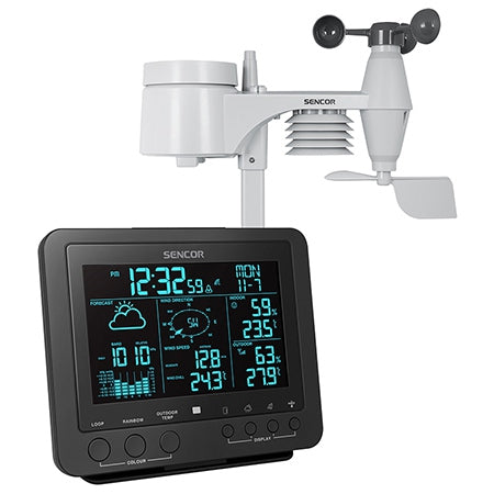 Statie Meteo Profesionala WiFi Senco Sws 9700 cu alarma, Internet WiFi si baterie reincarcabila