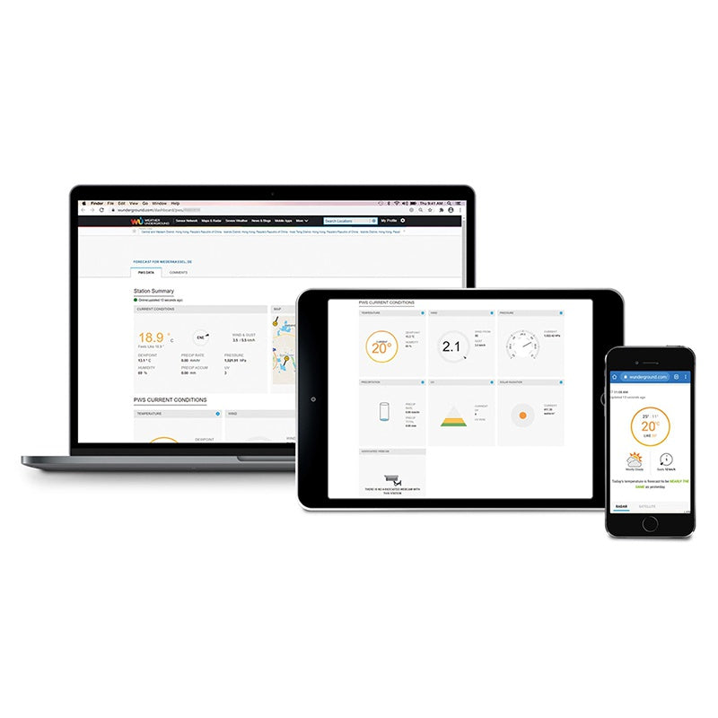Statie Meteo Profesionala WiFi Senc Sws 9898 cu Internet WiFi si baterie reincarcabila