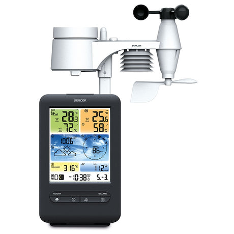 Statie Meteo Profesionala WiFi Senc Sws 9898 cu Internet WiFi si baterie reincarcabila