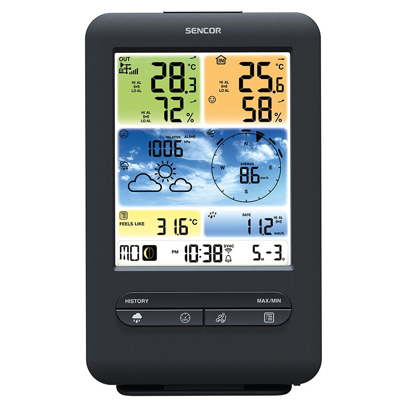 Statie Meteo Profesionala WiFi Senc Sws 9898 cu Internet WiFi si baterie reincarcabila