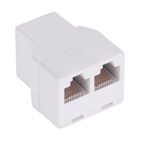 Adaptor 8P8C Mama 2 X 8P8C Mama Alb
