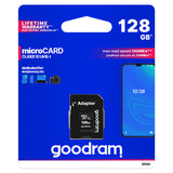 Microsd Goodram Clasa 10 Uhs-i cu Adaptor Card 128gb