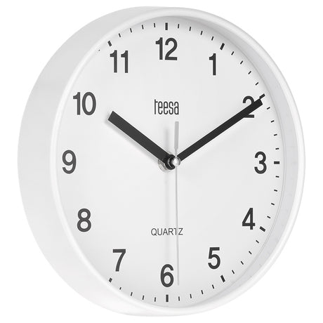 Ceas Perete Alb Teesa Tsa 0038 cu baterie reincarcabila