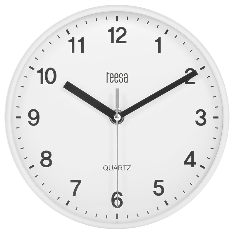 Ceas Perete Alb Teesa Tsa 0038 cu baterie reincarcabila