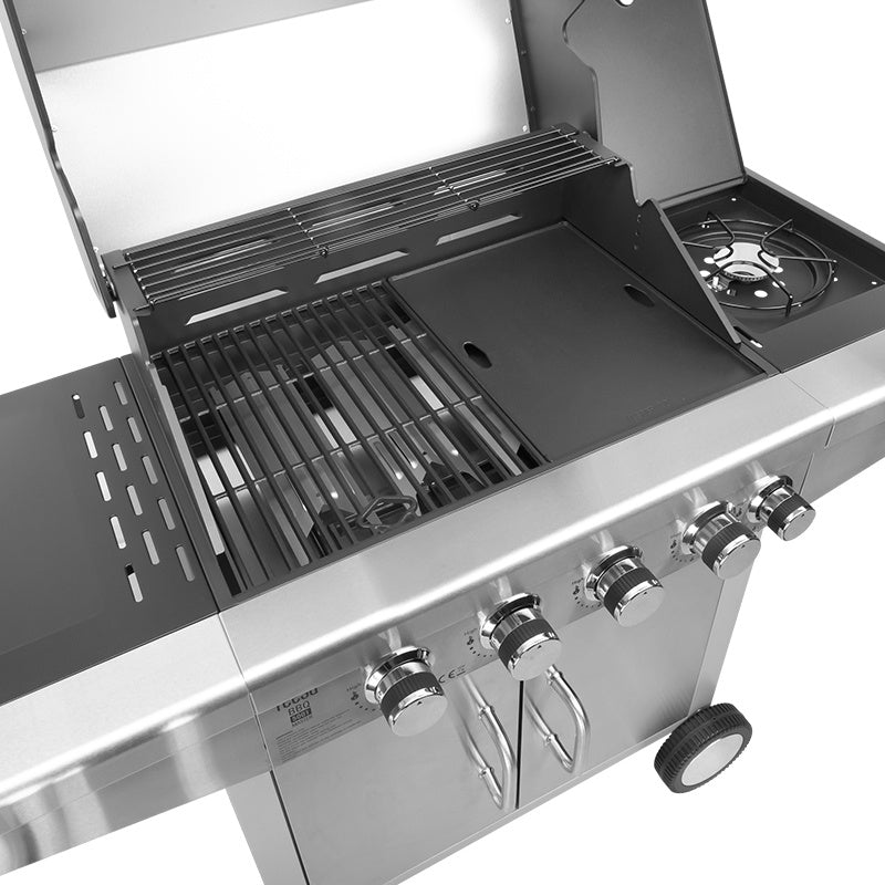 Grill Gaz 5 Arzatoare Master Grill Teesa Bbq 5001 cu DAB+