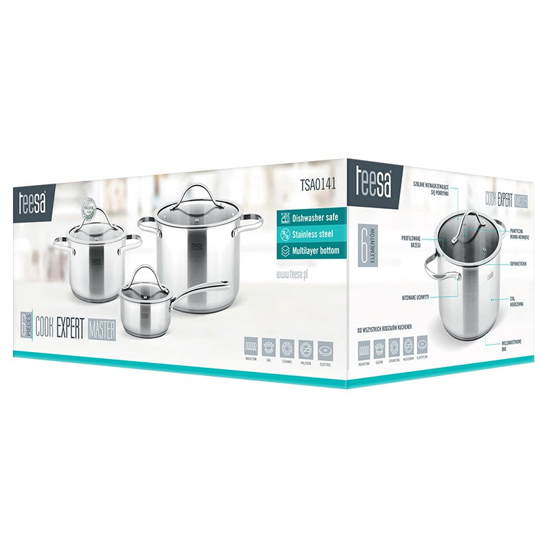 Set 3 Oale 10 Cook Expert Master Teesa Inox 18 cu DAB+