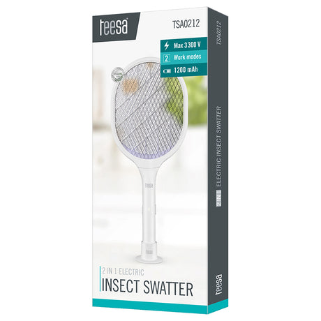 Paleta Electrica Swatter Anti-insecte 2 in 1 Teesa Tsa 0212 cu baterie 1200 mAh