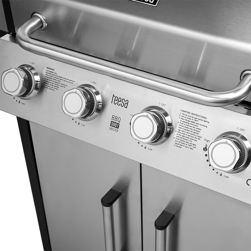 Grill Gaz 5 Arzatoare Master Grill Teesa Bbq 5007 cu DAB+