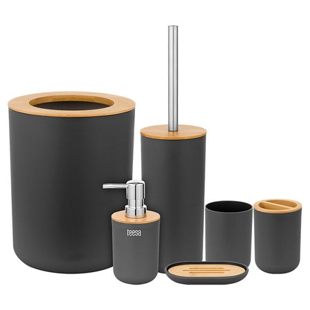 Set 6 Accesorii Baie Negru Teesa Tsa 0400-b cu DAB+