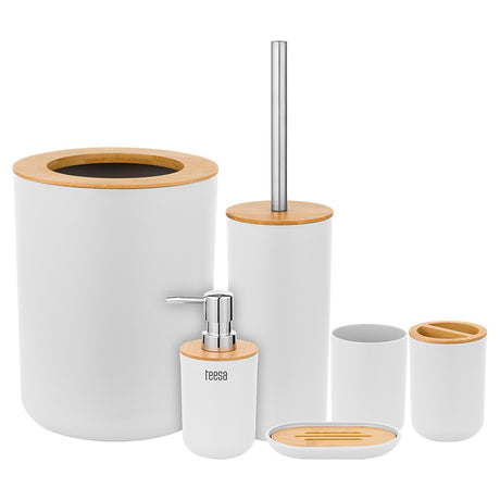 Set 6 Accesorii Baie Alb Teesa Tsa 0400-w cu DAB+