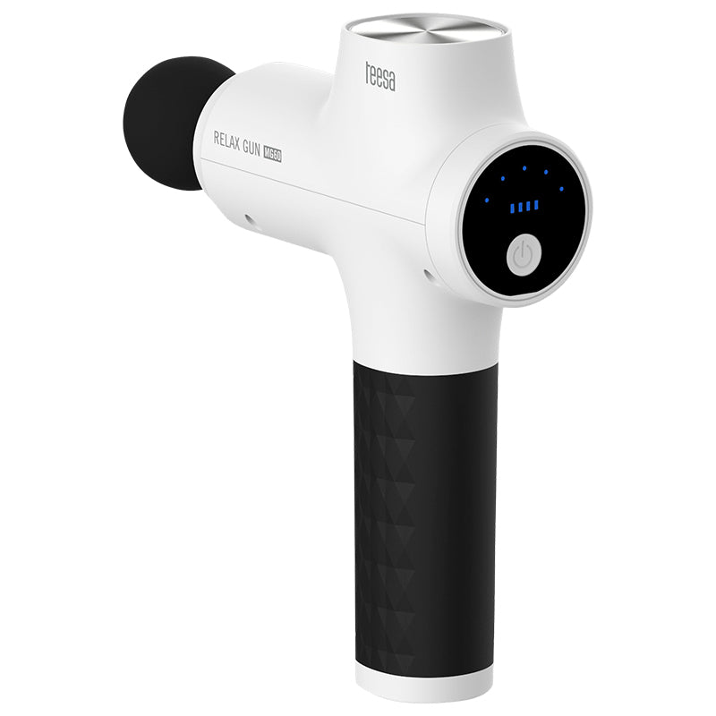 Aparat Masaj Tip Pistol Relax Gun Alb Teesa Mg 60 cu baterie 1800 mAh si USB