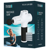 Aparat Masaj Tip Pistol Relax Gun Alb Teesa Mg 60 cu baterie 1800 mAh si USB