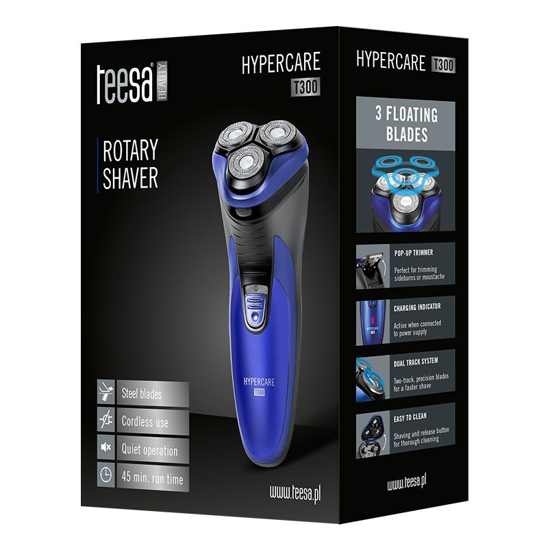 Aparat Ras Rotativ Hypercare Teesa T 300 cu baterie 600 mAh