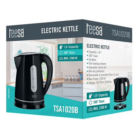 Fierbator Electric Cordless 1.8L Negru Teesa