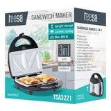 Sandwich Maker 3 in 1 Ceramic Teesa Tsa 3221 cu DAB+