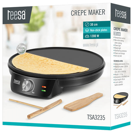 Aparat pentru Preparat Clatite 30CM 1200W Teesa