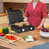 Grill Electric Panini Sandwich Teesa Tsa 3239 cu afisaj LED