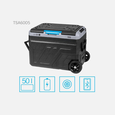 Lada Frigorifica Profesionala cu Compresor 50l Teesa Tsa 6005 cu Bluetooth, afisaj LED, baterie reincarcabila si USB