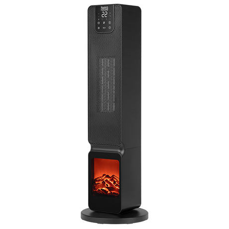 Aeroterma Turn Imitatie Semineu Teesa Ptc 2000W cu afisaj LED, baterie reincarcabila si Telecomanda