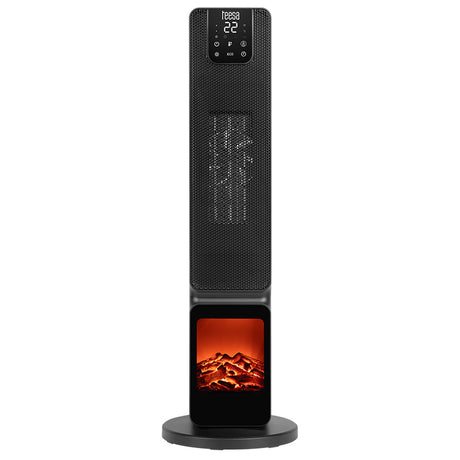 Aeroterma Turn Imitatie Semineu Teesa Ptc 2000W cu afisaj LED, baterie reincarcabila si Telecomanda