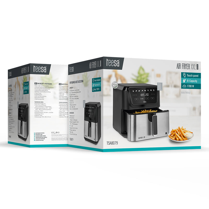 Friteuza Airfryer 8L 1700W Digital Air Fryer Xxl Teesa