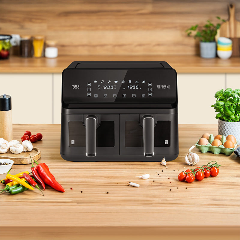 Friteuza Dubla Airfryer 8L 2700W Teesa Air Fryer Dual