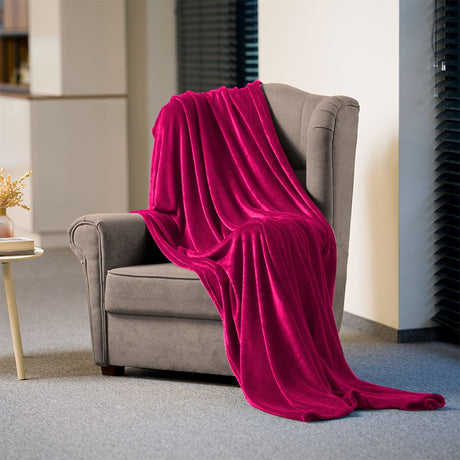Patura Fleece Polar 150x200cm Magenta Teesa Tsa 8901-4