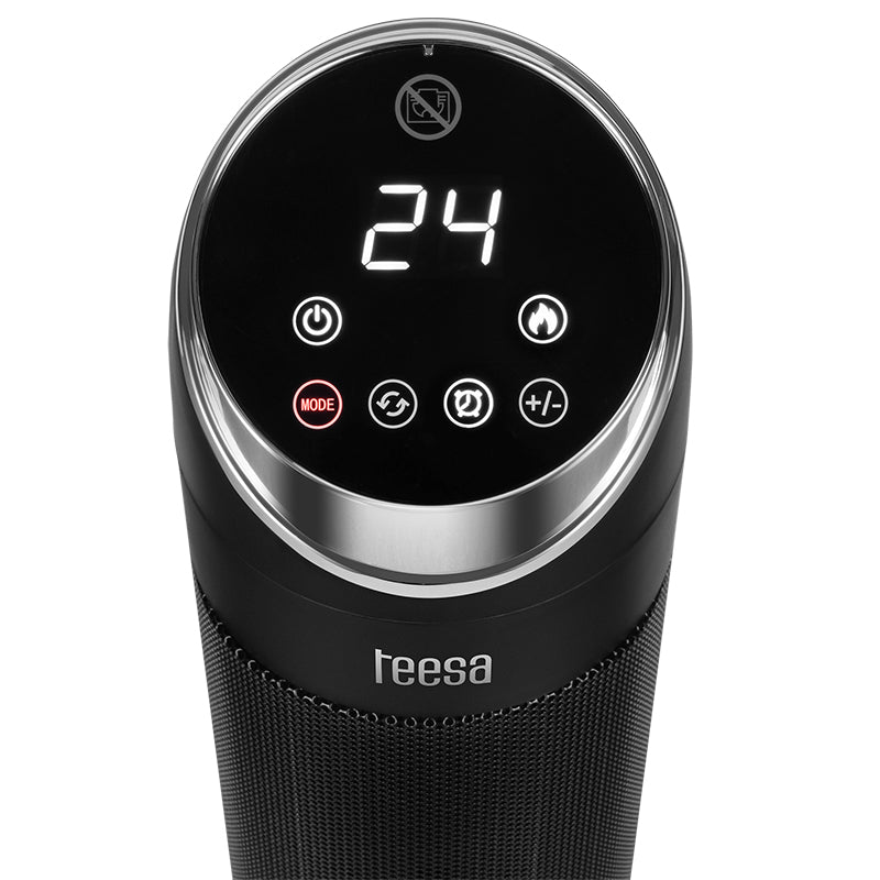 Aeroterma Turn Imitatie Semineu Teesa Ptc 2000W cu afisaj LED si Telecomanda