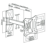 Suport TV de Perete 13-27 Inch Cabletech Uch 0200