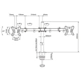 Suport 2 Monitoare 13-27 Inch Uch 0212