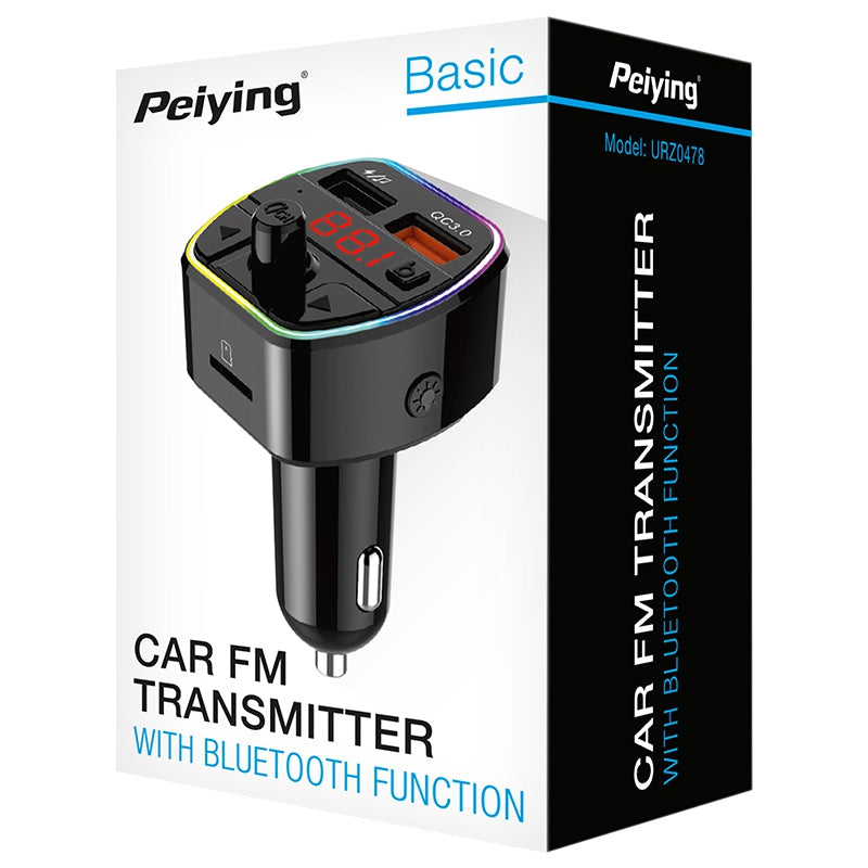 Modulator Audio Qc 3.0 2x Urz 0478 cu Bluetooth, radio FM, AUX si USB