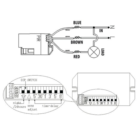 Senzor Pir Senzor Extern 800W 360 Grade