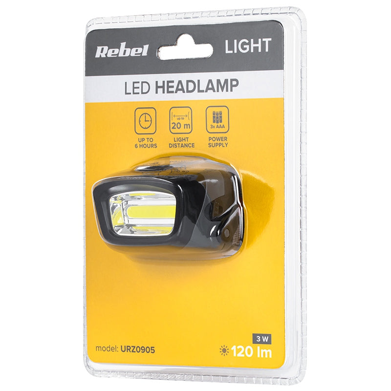 Lanterna Frontala LED Rebel COB 120lm