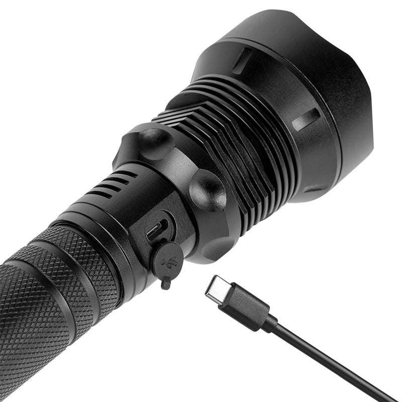 Lanterna cu 2 Acumulatori 26650 Rebel Urz 0942-1 cu baterie reincarcabila si USB